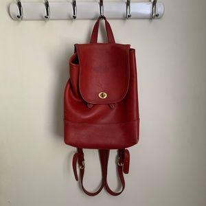 Vintage red Coach backpack